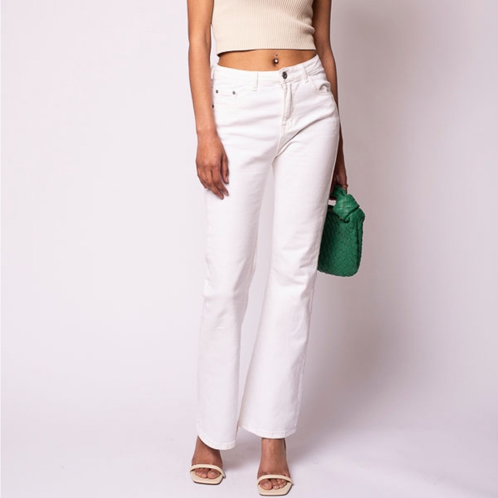 White Straight Leg Jeans